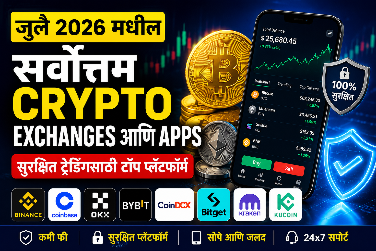 Best Crypto Exchanges and Apps for July 2026 भारतातील गुंतवणूकदारांसाठी सर्वोत्तम पर्याय