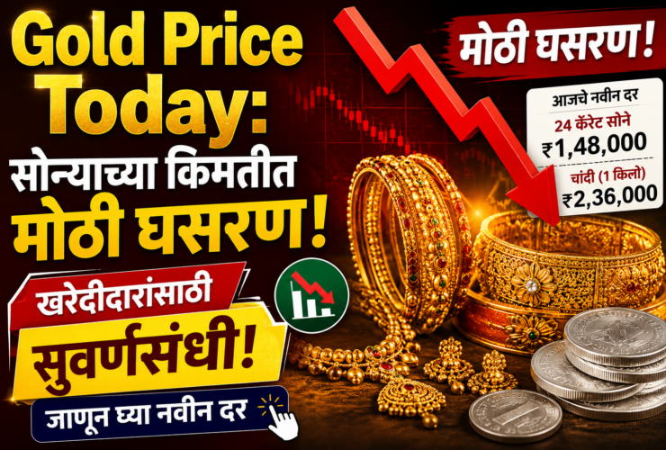 Gold Price Today: सोन्याच्या किमतीत मोठी घसरण! खरेदीदारांसाठी सुवर्णसंधी, जाणून घ्या नवीन दर