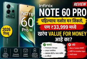 Infinix Note 60 Pro Review 2026 पहिल्याच नजरेत मन जिंकतो, पण ₹33,999 मध्ये खरंच Value for Money आहे का
