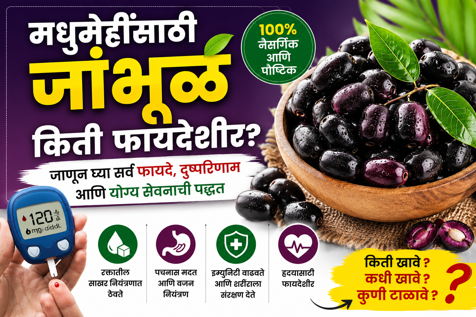 Java Plum Benefits for Diabetes: मधुमेहींसाठी जांभूळ किती फायदेशीर जाणून घ्या फायदे, दुष्परिणाम आणि योग्य सेवनाची पद्धत