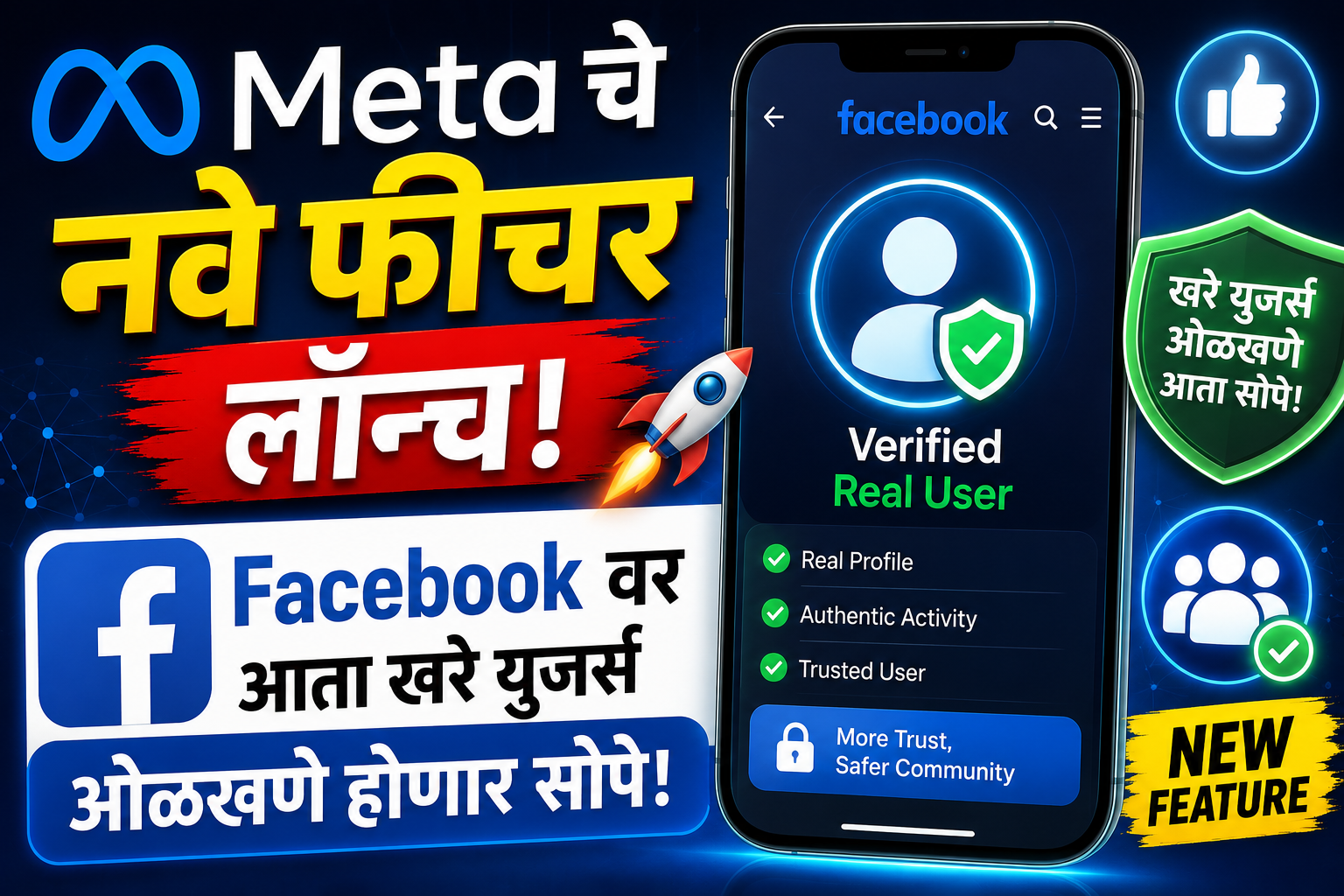 Meta चे नवे फीचर लॉन्च! Facebook वर आता खरे युजर्स ओळखणे होणार सोपे