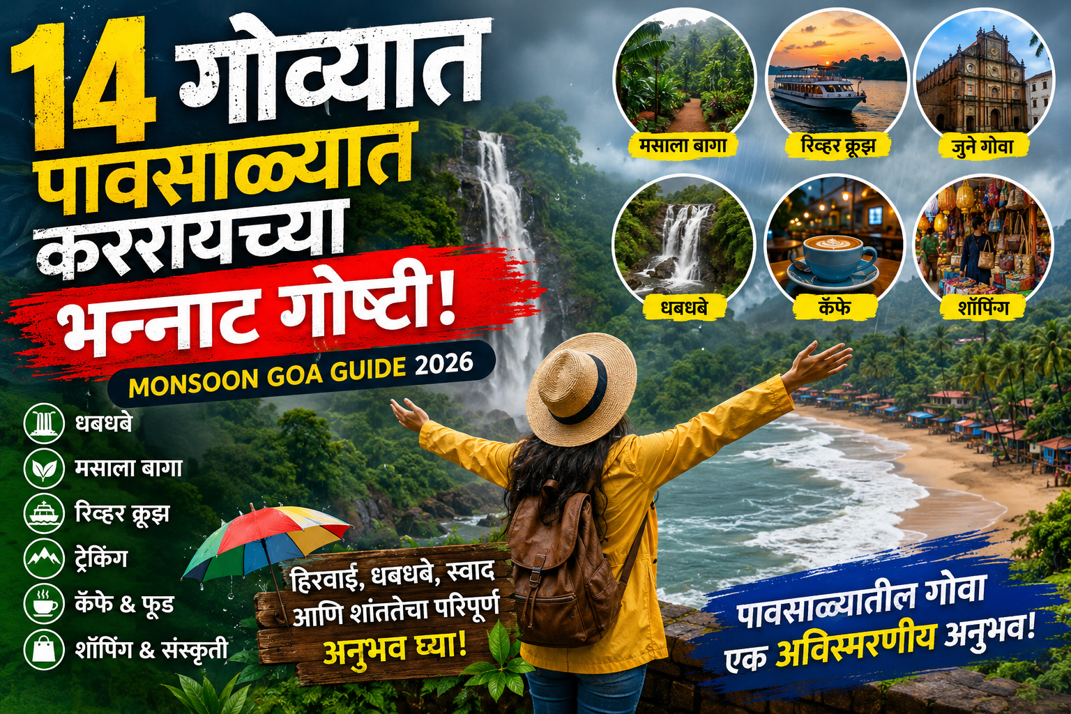 Monsoon Goa Guide गोव्याचा पावसाळा कधीच विसरणार नाही! करा या 14 भन्नाट गोष्टी