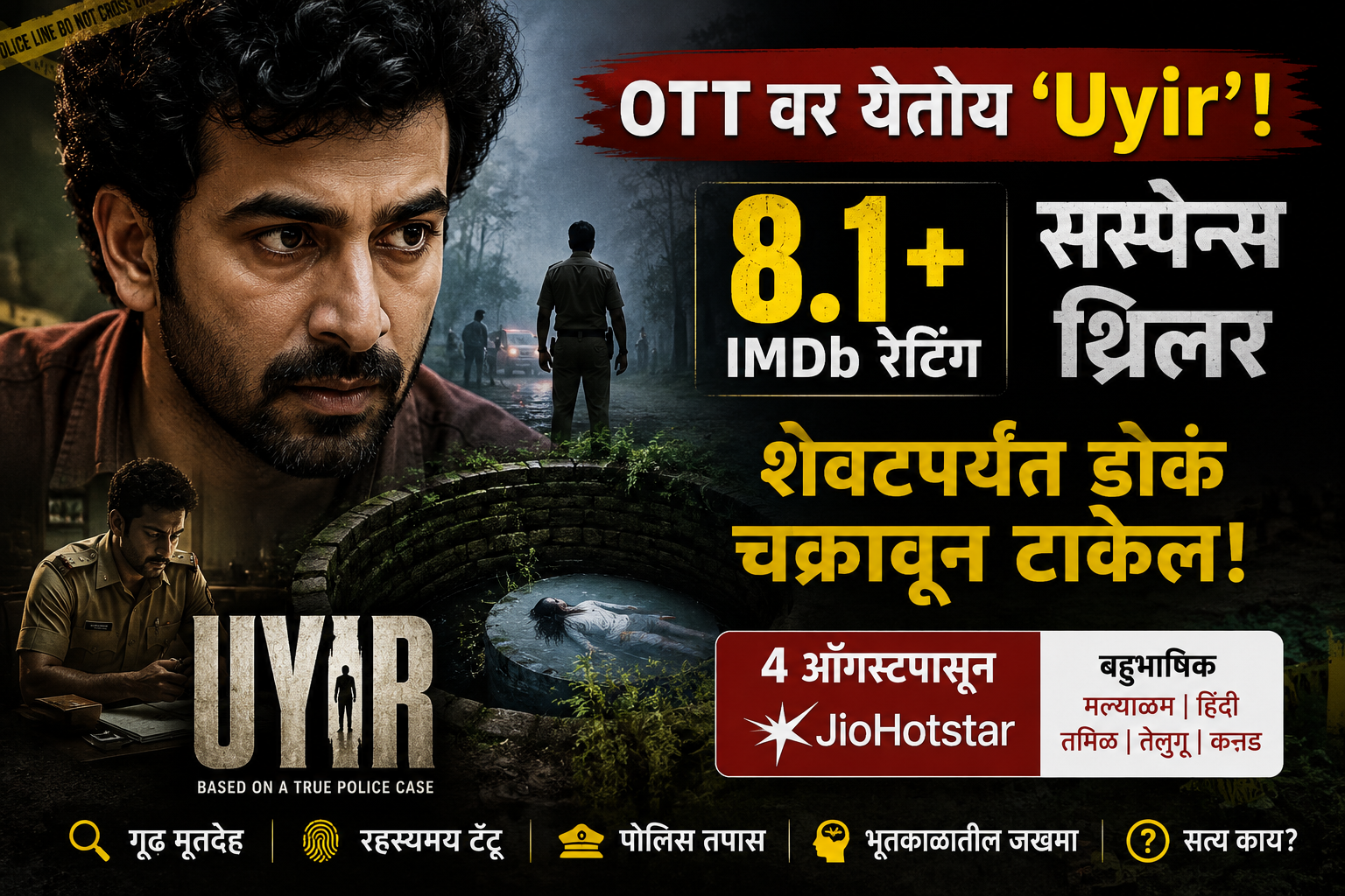 OTT वर येतोय ‘Uyir’! 8.1+ IMDb रेटिंगचा सस्पेन्स थ्रिलर, शेवटपर्यंत डोकं चक्रावून टाकेल