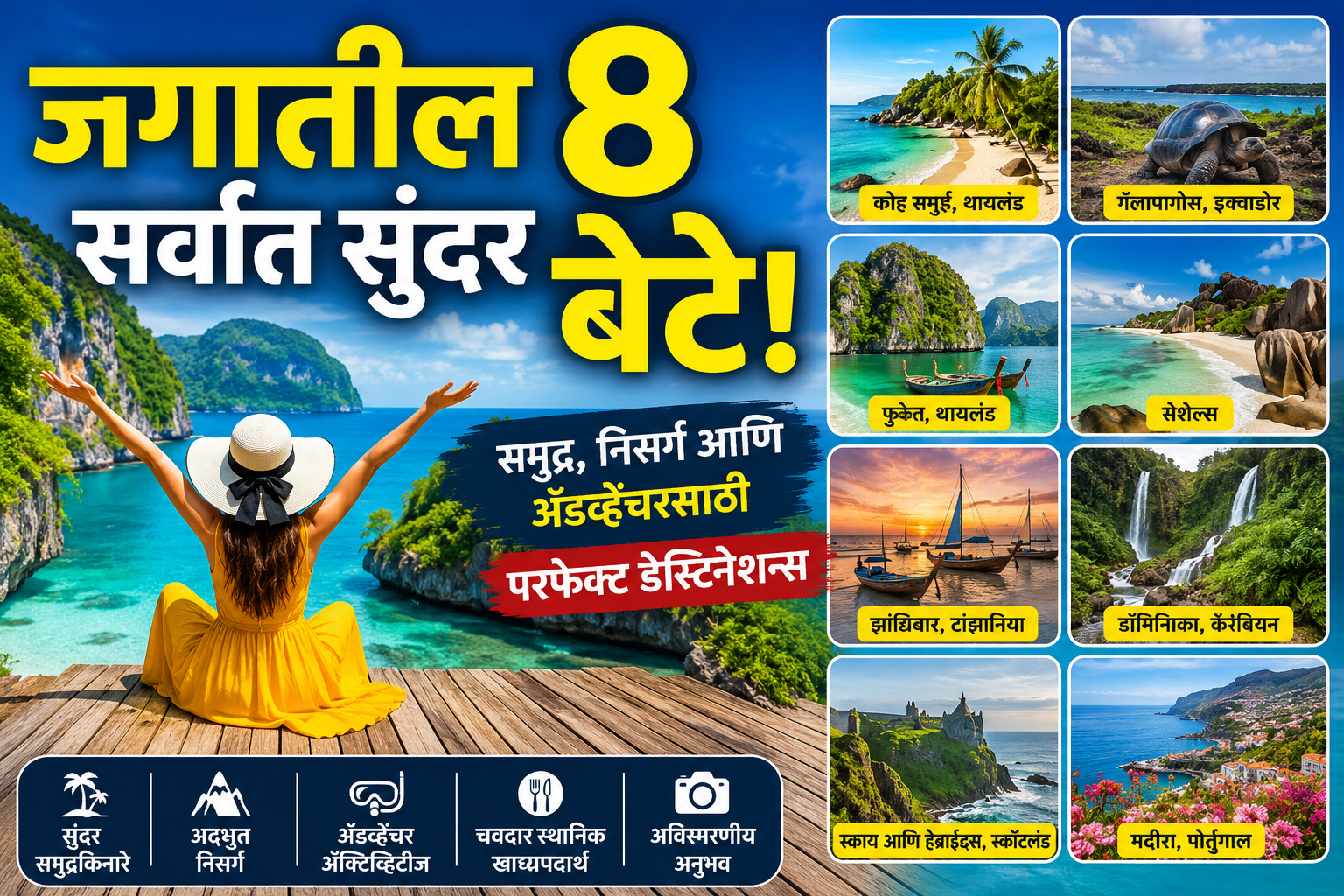 जगातील 8 सर्वात सुंदर बेटे! समुद्र, निसर्ग आणि अ‍ॅडव्हेंचरसाठी परफेक्ट डेस्टिनेशन्स
